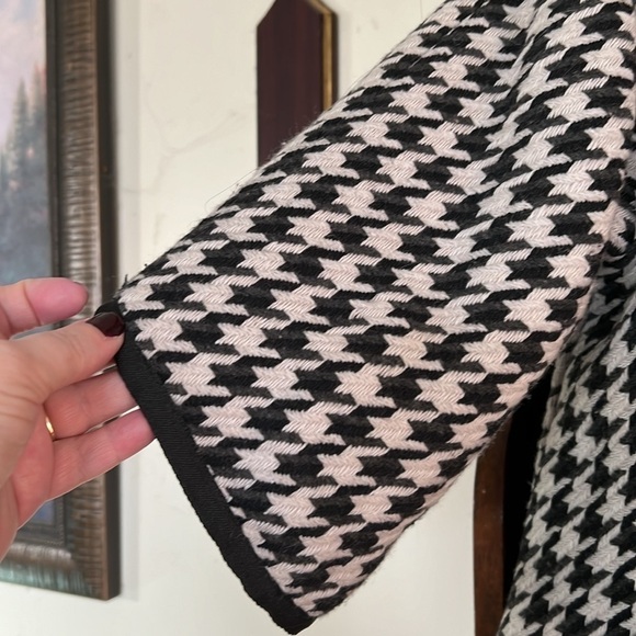 JONATHAN MARTIN Black/White Houndstooth Wool Lined Jacket, Size Small, GUC. - Picture 5 of 9